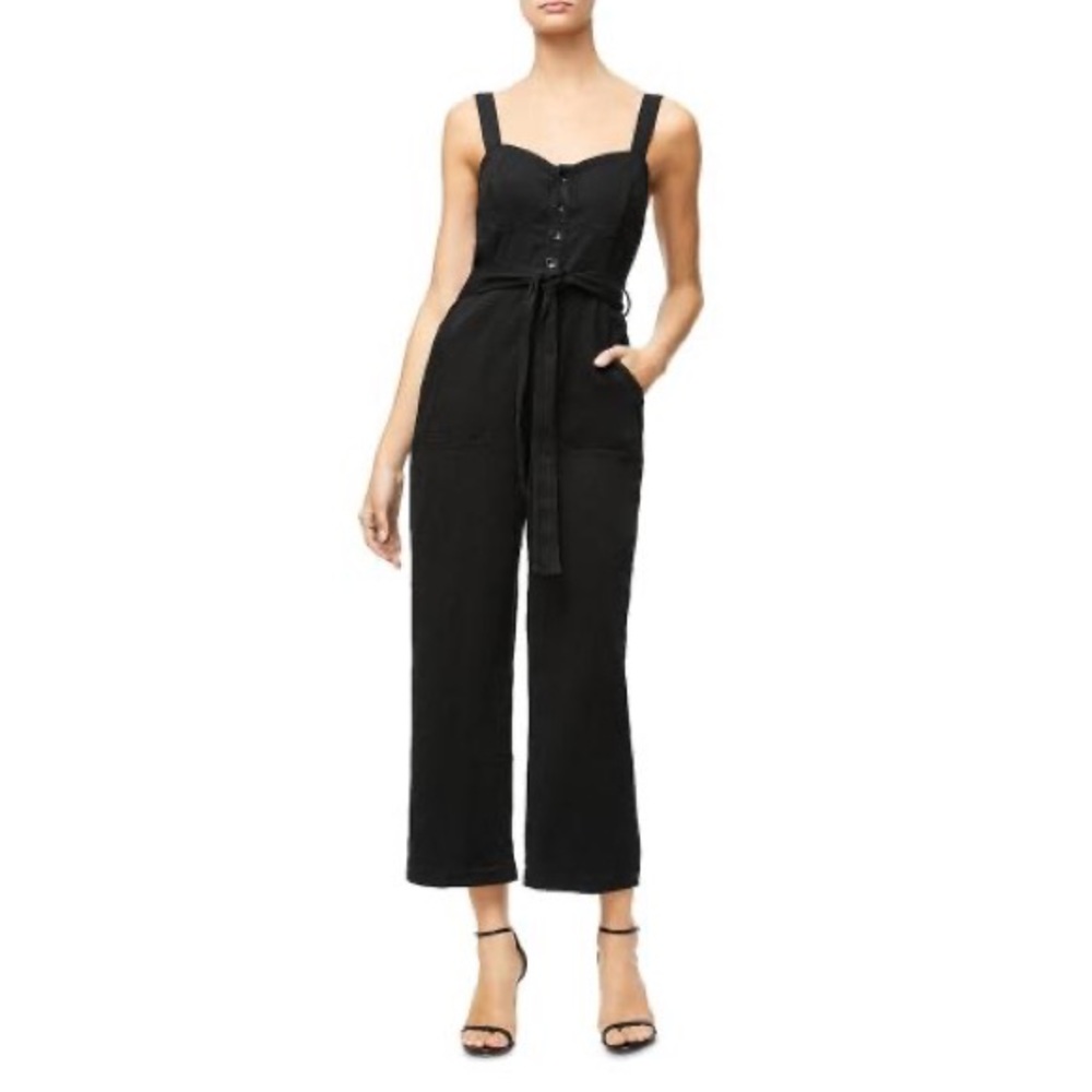 Good American Womens Cropped Leg Overall Jumpsuit - Picture 5 of 5